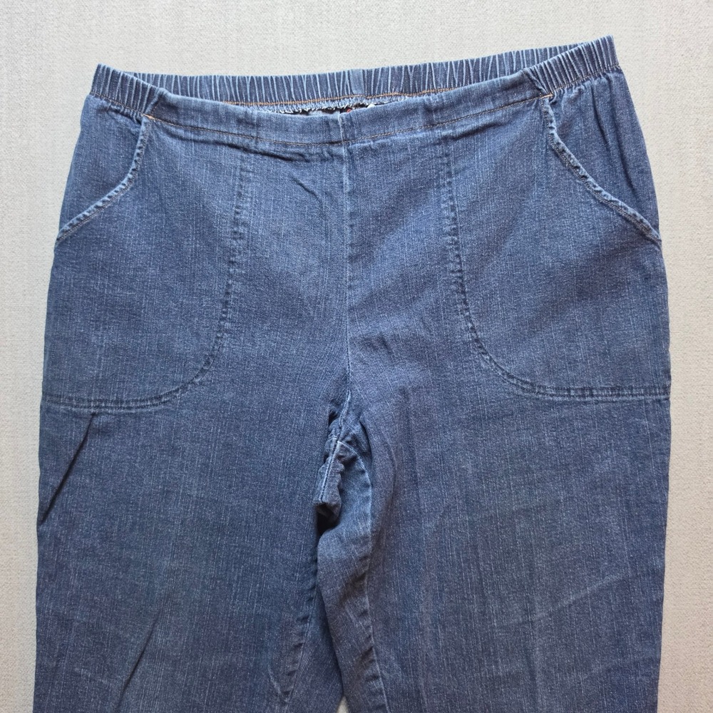 Just My Size Jeans Women 1X Petite Blue Elastic Waist Comfort Stretch Denim - Picture 9 of 15